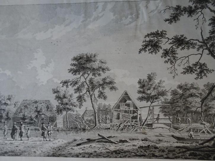 Ets Brand kruitfabriek De Munnik Purmerend, C. Bogerts 1780, Antiek en Kunst, Kunst | Etsen en Gravures, Verzenden