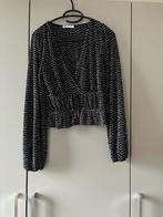 Zara zwart wit bloesje S, Kleding | Dames, Ophalen of Verzenden, Zo goed als nieuw, Zwart