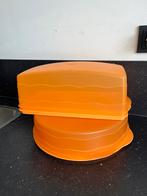Tupperware | taartdoos en cakedoos ZGAN, Huis en Inrichting, Ophalen, Zo goed als nieuw, Oranje, Overige typen