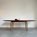 VINTAGE DEENSE EETTAFEL TEAK UITSCHUIFBAAR, Ophalen, 200 cm of meer, 50 tot 100 cm, Zo goed als nieuw