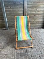 Vintage houten strandstoel tuinstoel camping stoel, Ophalen, Gebruikt, Hout