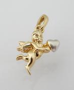 14 karaat Gouden Engel Engelbewaarder Gouden Hartje Hanger, Ophalen of Verzenden, Nieuw, Goud, Overige voorstellingen