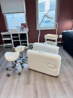 Behandelstoelen , tabouret , loeplamp, leeslamp , trolley, Ophalen, Zo goed als nieuw, Massagetafel