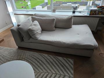 Beige Chaise Longue - Wasbare Stof beschikbaar voor biedingen