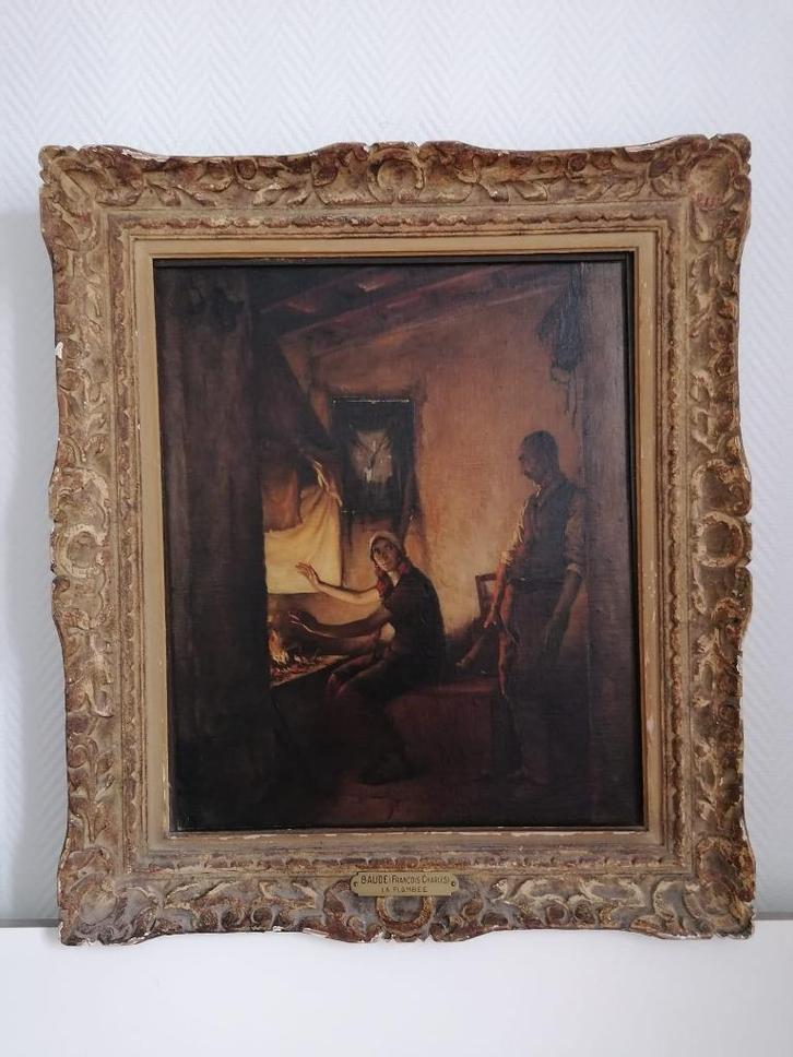 François Charles Baude (1880–1953) Olieverf op doek, Antiek en Kunst, Kunst | Schilderijen | Klassiek, Ophalen