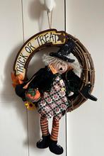 Halloween krans 30cm  🍂 herfst heks trick or treat, Ophalen of Verzenden, Gebruikt