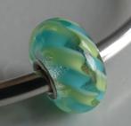 Trollbeads GROENBLAUWE VLECHT, -, Verzenden, -, Zo goed als nieuw