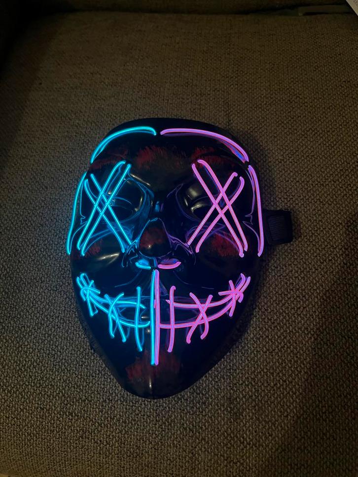 The Purge Halloween Masker Neon, Kleding | Dames, Carnavalskleding en Feestkleding, Nieuw, Accessoires, Halloween, Ophalen of Verzenden