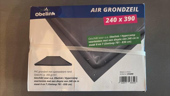 Obelink Air Grondzeil 240 x 390 - Nieuw, Caravans en Kamperen, Kampeeraccessoires, Nieuw, Ophalen of Verzenden