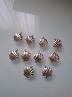 Schelpen bedels hangers zilver 10 stuks metaal, Ophalen of Verzenden, Nieuw, Bedel