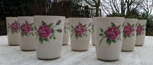2 x Set van 6 Super Rozen Bekers met Roos en Roosje, Huis en Inrichting, Keuken | Servies, Nieuw, Kop(pen) en/of Schotel(s), Overige stijlen