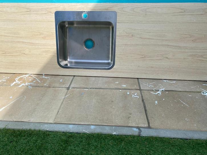 Ikea Houten keukenplaat met spoelbak, Huis en Inrichting, Keuken | Keukenelementen, Gebruikt, Minder dan 100 cm, 50 tot 100 cm