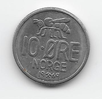 Noorwegen 10 øre 1969 KM# 411 beschikbaar voor biedingen