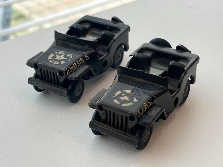 Vintage Jeep Set minic toys (lesney matchbox begin 1900), Hobby en Vrije tijd, Modelbouw | Auto's en Voertuigen, Gebruikt, Auto