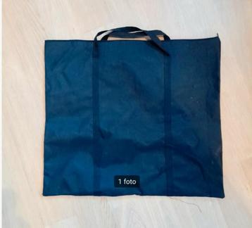 Zwarte vierkante tas voor platte voorwerpen 68x61 cm beschikbaar voor biedingen