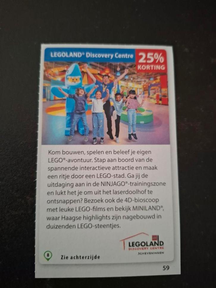 Legoland Discovery Centre 25% korting, Tickets en Kaartjes, Kortingen en Cadeaubonnen, Drie personen of meer, Overige typen, Kortingsbon