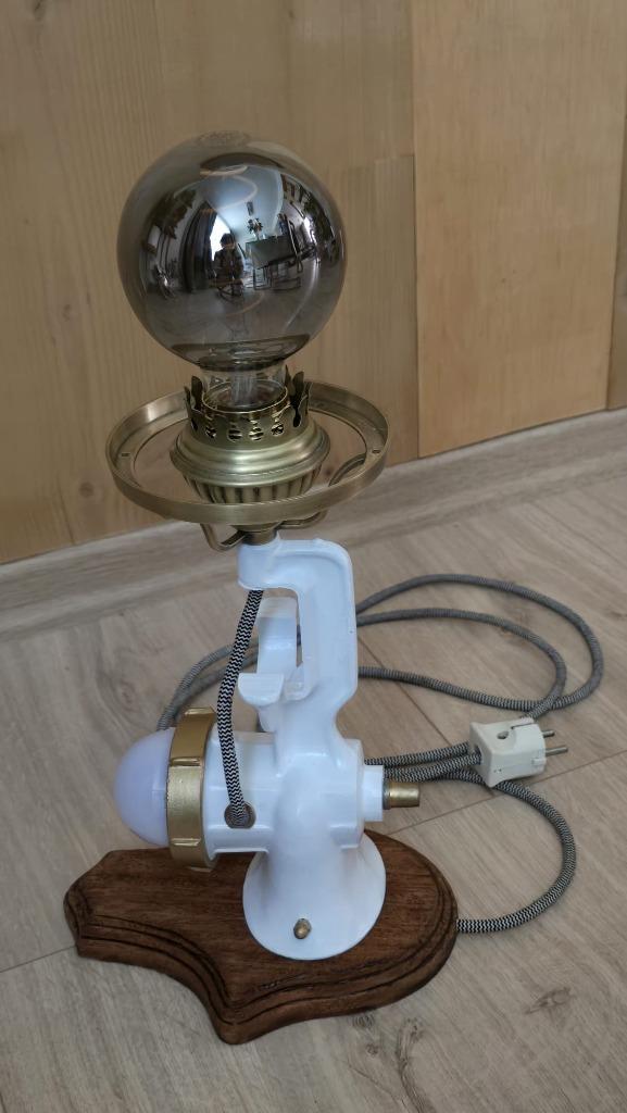 Unieke industriële tafellamp, Antiek en Kunst, Antiek | Lampen, Ophalen of Verzenden