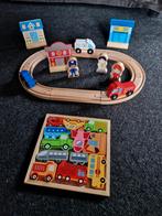 Speelgoed houten set trein puzzel boerderij dieren, Ophalen of Verzenden, Zo goed als nieuw, Overige typen