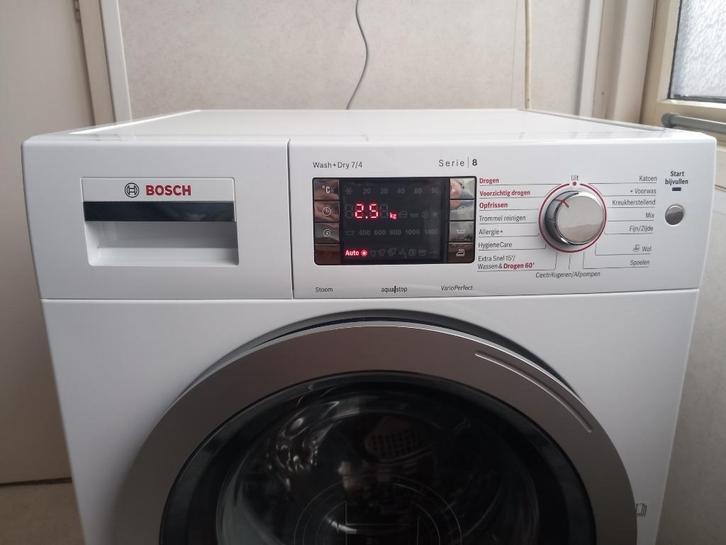 Bosch wasmachine en droger combinatie energie label A, Witgoed en Apparatuur, Wasdrogers, Gebruikt, Overige typen, 6 tot 8 kg