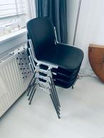 4 - Castelli DSC 106 eetkamerstoelen  vintage design, Gebruikt, Zwart, Ophalen of Verzenden, Vier