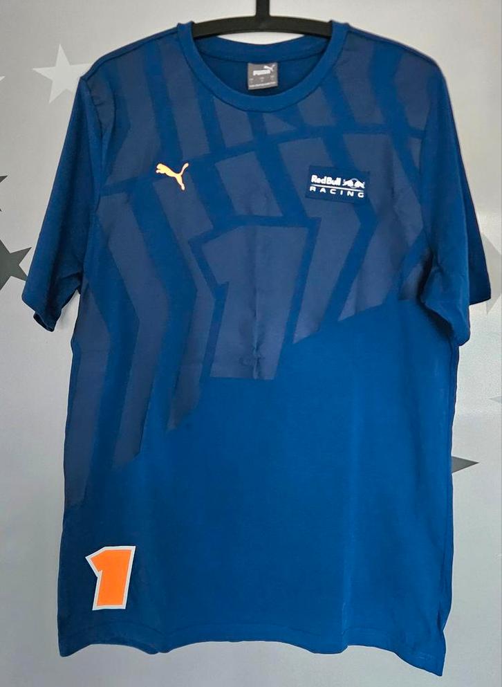 Max Verstappen Puma T-shirt maat L blauw - Nieuw!, Verzamelen, Automerken, Motoren en Formule 1, Nieuw, Formule 1, Ophalen of Verzenden