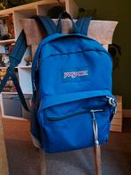 JanSport Rugzak - Donkerblauw met Suede Onderkant, Gebruikt, 25 tot 40 cm, Ophalen of Verzenden, Overige merken