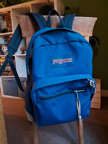 JanSport Rugzak - Donkerblauw met Suede Onderkant beschikbaar voor biedingen