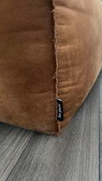 BEPUREHOME RODEO Poef recycle leer hocker cognac, Ophalen, Zo goed als nieuw, Rechthoekig, Stof