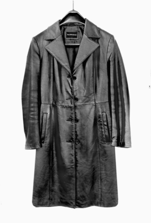 Leren damesjas zwart maat 38 midi gevoerd In nieuwstaat, Kleding | Dames, Jassen | Zomer, Zo goed als nieuw, Maat 38/40 (M), Zwart
