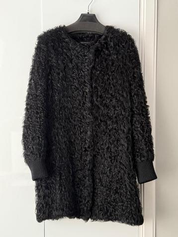 ines & marechal pauw zwart shearling coat vestjas | 36 beschikbaar voor biedingen