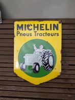 mooie orginele emaille bord Michelin tracteur ,met mooie gla, Antiek en Kunst, Ophalen of Verzenden