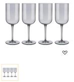 Blomus  Fuum wittewijnglas 28 cl 4-pack (grijs), feest, bbq, Verzamelen, Nieuw, Ophalen of Verzenden