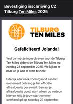 Startbewijs Tilburg Ten Miles, Ophalen, Nieuw, Overige typen, Overige merken