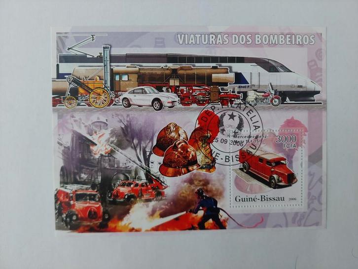 060 Motief, Trein, Treinen, Auto, Auto's, Porche, Brandweer, Postzegels en Munten, Postzegels | Thematische zegels, Gestempeld