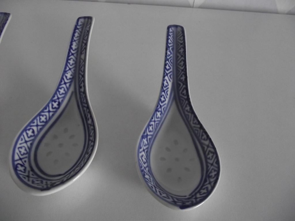 18 porselein rijstlepel Wanyu lepel rijstajour China p stuk, Ophalen of Verzenden