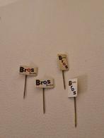 Sp 412 Vintage Bros Bensdorp Speldjes - Set van 4, Verzamelen, Speldjes, Pins en Buttons, Ophalen of Verzenden, Gebruikt, Merk