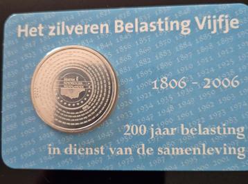 Het Zilveren Belasting Vijfje 2006 - zeldzaam 5 stuks beschikbaar voor biedingen