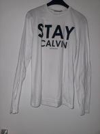 Calvin klein longsleeve shirt m wit witte, Calvin Klein, Wit, Gedragen, Verzenden