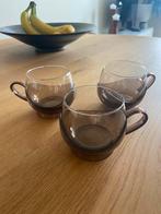 MELITTA 3 gerookte thee/koffie glazen, Huis en Inrichting, Keuken | Servies, Ophalen of Verzenden, Glas, Overige stijlen, Glas of Glazen