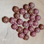 Roze Mix van Hibiscus Bloemen Tsjechische Glaskralen, Verzenden, Nieuw, Kraal