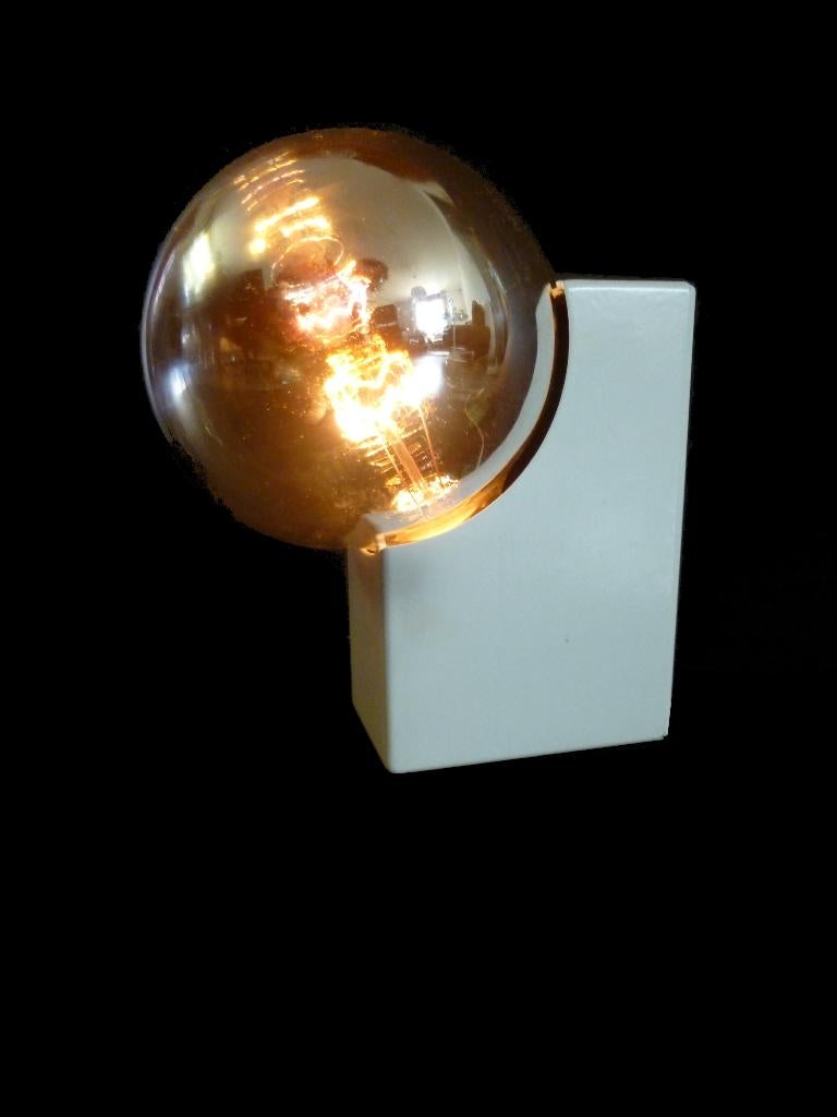 Schitterende vintage Philips design spiegelbol wandlamp, Huis en Inrichting, Ophalen of Verzenden, Gebruikt, Overige materialen