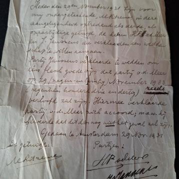 Oud Document - 1931Weddenschap! beschikbaar voor biedingen