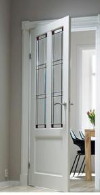 Gezocht: Stompe deur rechts draaiend met glas in lood, Ophalen, 80 tot 100 cm, Binnendeur, 200 tot 215 cm