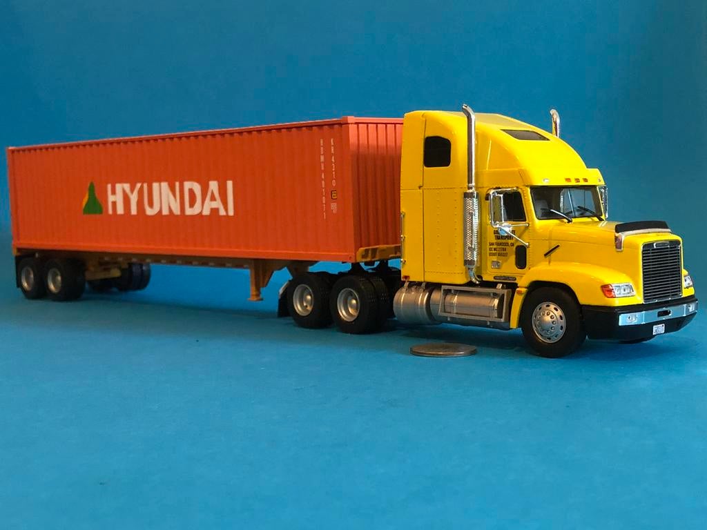 Freightliner FLD112 & container-trailer! Nieuw & doos! KIJK!, Ophalen of Verzenden, Nieuw, Bus of Vrachtwagen, Overige merken