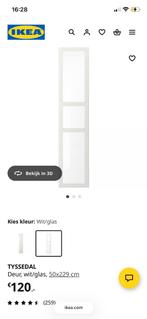 Tyssendal glas ikea pax deur 2x, 200 cm of meer, Minder dan 25 cm, 50 tot 100 cm, Ophalen of Verzenden