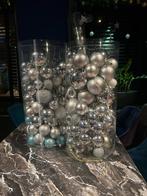 Zilveren Kerstballen in Vazen, Huis en Inrichting, Ophalen, Zo goed als nieuw