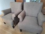 2 mooie taupekleurige fauteuils, Huis en Inrichting, Fauteuils, Ophalen, Minder dan 75 cm, 75 tot 100 cm, Stof
