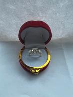 4,06 karaats diamant lab-grown in 18 karaats gouden ring, Nieuw, Ophalen of Verzenden, 17 tot 18, Met edelsteen