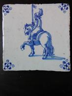3 antieke tegels, ruiters, muurtegels, 17e eeuw, Ophalen of Verzenden