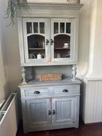 Originele, Franse brocante buffetkast - ijsblauw/lichtgrijs, Huis en Inrichting, Kasten | Buffetkasten, Ophalen, Gebruikt, 100 tot 150 cm